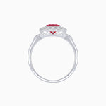 Load image into Gallery viewer, Vintage - Inspired Cushion Cut Cluster Ring with Floral Halo - Mounting - Shahin Jewelry