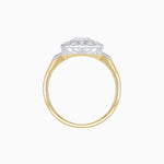 Load image into Gallery viewer, Vintage - Inspired Cushion Cut Cluster Ring with Floral Halo - Mounting - Shahin Jewelry