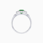 Load image into Gallery viewer, Vintage - Inspired Cushion Cut Cluster Ring with Floral Halo - Mounting - Shahin Jewelry