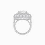 Load image into Gallery viewer, Vintage Inspired Cushion Cut Double Halo Floral Cocktail Ring - Shahin Jewelry