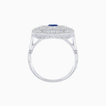 Load image into Gallery viewer, Vintage-Inspired Cushion-Shaped Diamond Ring Mounting Artisan Milgrain | Timeless Geometry | Customizable Center Stone - Shahin Jewelry