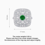 Load image into Gallery viewer, Vintage-Inspired Cushion-Shaped Diamond Ring Mounting Artisan Milgrain | Timeless Geometry | Customizable Center Stone - Shahin Jewelry