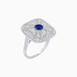 Load image into Gallery viewer, Vintage-Inspired Cushion-Shaped Diamond Ring Mounting Artisan Milgrain | Timeless Geometry | Customizable Center Stone - Shahin Jewelry