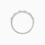 Load image into Gallery viewer, Vintage Inspired Diamond and Spinel Stackable Half Band - 14k Wight Gold - Shahin Jewelry
