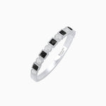 Load image into Gallery viewer, Vintage Inspired Diamond and Spinel Stackable Half Band - Shahin Jewelry