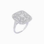Load image into Gallery viewer, Vintage - Inspired Diamond Halo Ring - Shahin Jewelry