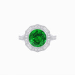 Load image into Gallery viewer, Vintage-Inspired Dodecagon Halo Engagement Ring Mounting - Shahin Jewelry