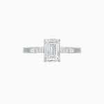 Load image into Gallery viewer, Vintage - Inspired Emerald - Cut Diamond Ring with Diamond Accents - Shahin Jewelry