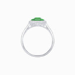 Load image into Gallery viewer, Vintage - Inspired Emerald Cut Double Halo Engagement Ring with Gemstone (Mounting) - Shahin Jewelry