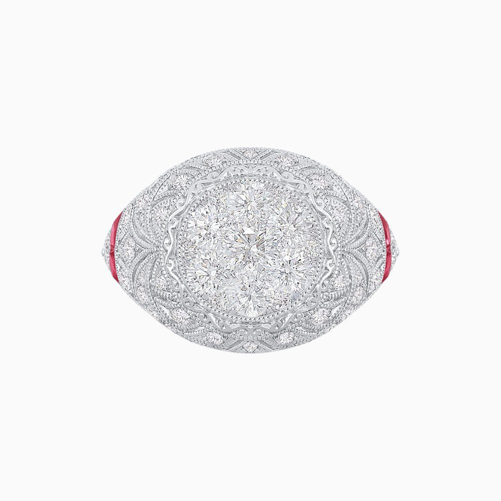 Vintage Inspired Engagement Illusion Diamond Ring - Shahin Jewelry