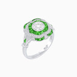Load image into Gallery viewer, Vintage Inspired Engagement Ring with Diamond - Shahin Jewelry