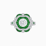 Load image into Gallery viewer, Vintage Inspired Engagement Ring with Diamond - Shahin Jewelry