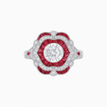 Load image into Gallery viewer, Vintage Inspired Engagement Ring with Diamond - Shahin Jewelry