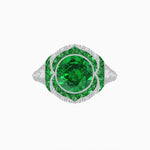 Load image into Gallery viewer, Vintage Inspired Engagement Ring With Gemstone - Shahin Jewelry