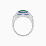 Load image into Gallery viewer, Vintage Inspired Engagement Ring with Gemstone - Shahin Jewelry
