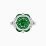 Load image into Gallery viewer, Vintage Inspired Engagement Ring with Gemstone - Shahin Jewelry