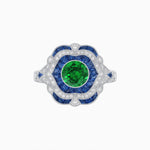 Load image into Gallery viewer, Vintage Inspired Engagement Ring with Gemstone - Shahin Jewelry