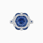 Load image into Gallery viewer, Vintage Inspired Engagement Ring with Gemstone - Shahin Jewelry