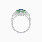 Load image into Gallery viewer, Vintage Inspired Engagement Ring with Gemstone - Shahin Jewelry