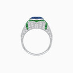 Load image into Gallery viewer, Vintage Inspired Engagement Ring With Gemstone - Shahin Jewelry