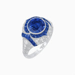 Load image into Gallery viewer, Vintage Inspired Engagement Ring With Gemstone - Shahin Jewelry