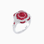 Load image into Gallery viewer, Vintage Inspired Engagement Ring with Gemstone - Shahin Jewelry