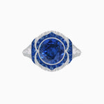 Load image into Gallery viewer, Vintage Inspired Engagement Ring With Gemstone - Shahin Jewelry