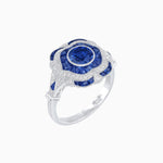 Load image into Gallery viewer, Vintage Inspired Engagement Ring with Gemstone - Shahin Jewelry