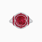 Load image into Gallery viewer, Vintage Inspired Engagement Ring With Gemstone - Shahin Jewelry
