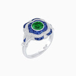 Load image into Gallery viewer, Vintage Inspired Engagement Ring with Gemstone - Shahin Jewelry