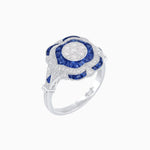 Load image into Gallery viewer, Vintage Inspired Engagement Ring with Illusion Setting - Shahin Jewelry