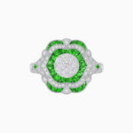 Load image into Gallery viewer, Vintage Inspired Engagement Ring with Illusion Setting - Shahin Jewelry