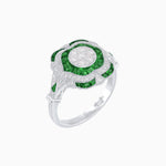 Load image into Gallery viewer, Vintage Inspired Engagement Ring with Illusion Setting - Shahin Jewelry