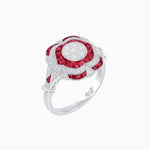 Load image into Gallery viewer, Vintage Inspired Engagement Ring with Illusion Setting - Shahin Jewelry
