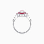 Load image into Gallery viewer, Vintage Inspired Floral Halo Round Cut Engagement Ring - Shahin Jewelry