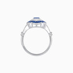 Load image into Gallery viewer, Vintage Inspired Floral Halo Round Cut Engagement Ring - Shahin Jewelry