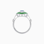 Load image into Gallery viewer, Vintage Inspired Floral Halo Round Cut Engagement Ring - Shahin Jewelry