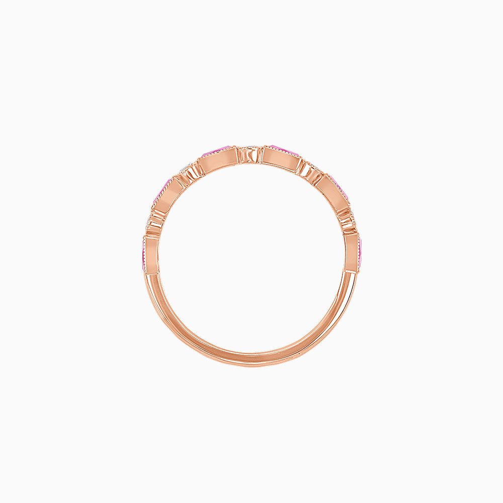 Vintage Inspired Gemstone and Diamond Brilliance Eternity Band - Shahin Jewelry