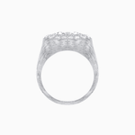 Load image into Gallery viewer, Vintage Inspired Heart Halo Ring with Textured Shank - Shahin Jewelry