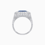 Load image into Gallery viewer, Vintage Inspired Heart Halo Ring with Textured Shank - Shahin Jewelry