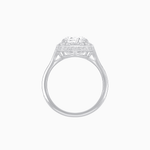 Load image into Gallery viewer, Vintage Inspired Heart Shape Halo Ring with Baguette Diamonds - Shahin Jewelry