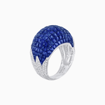 Load image into Gallery viewer, Vintage Inspired Invisible-Set Mosaic Dome Cocktail Ring - Shahin Jewelry