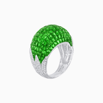 Load image into Gallery viewer, Vintage Inspired Invisible-Set Mosaic Dome Cocktail Ring - Shahin Jewelry
