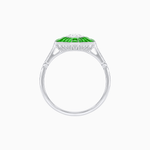 Load image into Gallery viewer, Vintage - Inspired Marquise Cut Ring Mounting with French - Cut Gemstone Accents - Shahin Jewelry