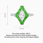 Load image into Gallery viewer, Vintage - Inspired Marquise Cut Ring Mounting with French - Cut Gemstone Accents - Shahin Jewelry