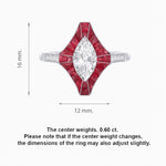 Load image into Gallery viewer, Vintage - Inspired Marquise Cut Ring Mounting with French - Cut Gemstone Accents - Shahin Jewelry