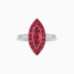 Load image into Gallery viewer, Vintage - Inspired Marquise Cut Ring Mounting with French - Cut Gemstone Halo - Shahin Jewelry