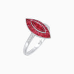 Load image into Gallery viewer, Vintage - Inspired Marquise Cut Ring Mounting with French - Cut Gemstone Halo - Shahin Jewelry