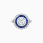 Load image into Gallery viewer, Vintage - Inspired Multi - Halo Gemstone Ring - Shahin Jewelry
