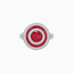 Load image into Gallery viewer, Vintage - Inspired Multi - Halo Gemstone Ring - Shahin Jewelry